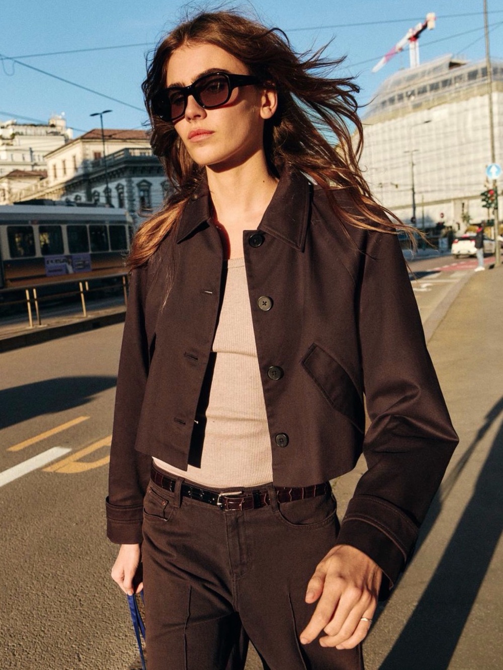 NWT ZARA CROPPED LAPEL JACKET SIZE L